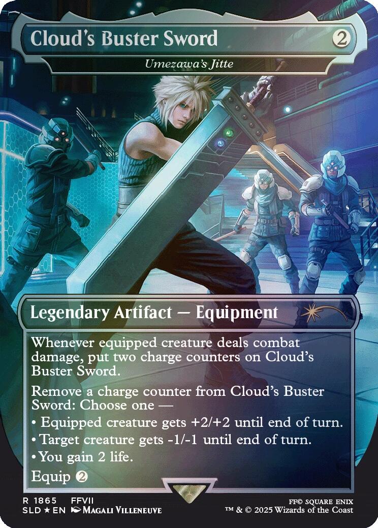 Cloud's Buster Sword - Umezawa's Jitte (Rainbow Foil) [Secret Lair Drop Series] | Card Citadel