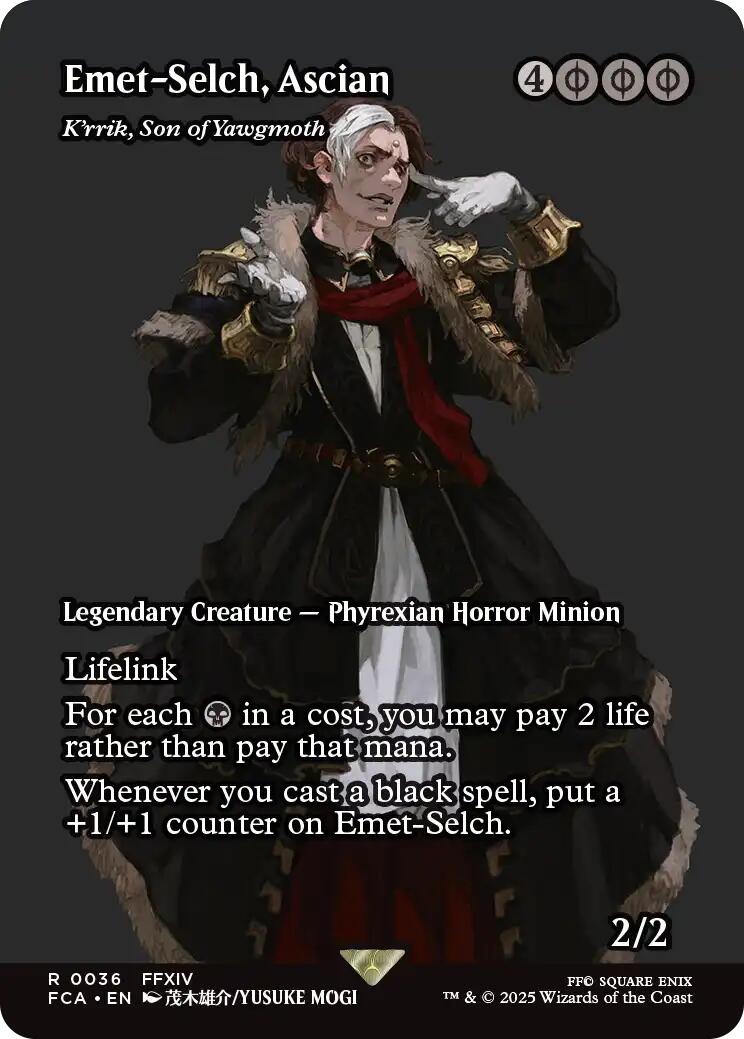 Emet-Selch, Ascian - K'rrik, Son of Yawgmoth (Showcase) [FINAL FANTASY : Through the Ages] | Card Citadel