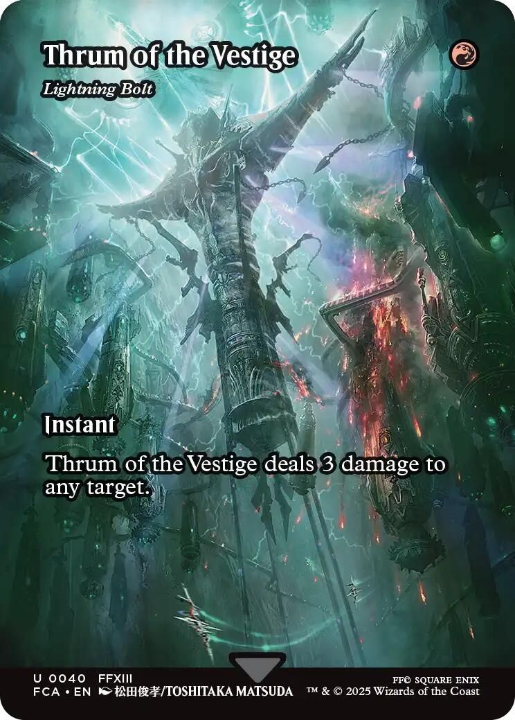 Thrum of the Vestige - Lightning Bolt (Showcase) [FINAL FANTASY : Through the Ages] | Card Citadel