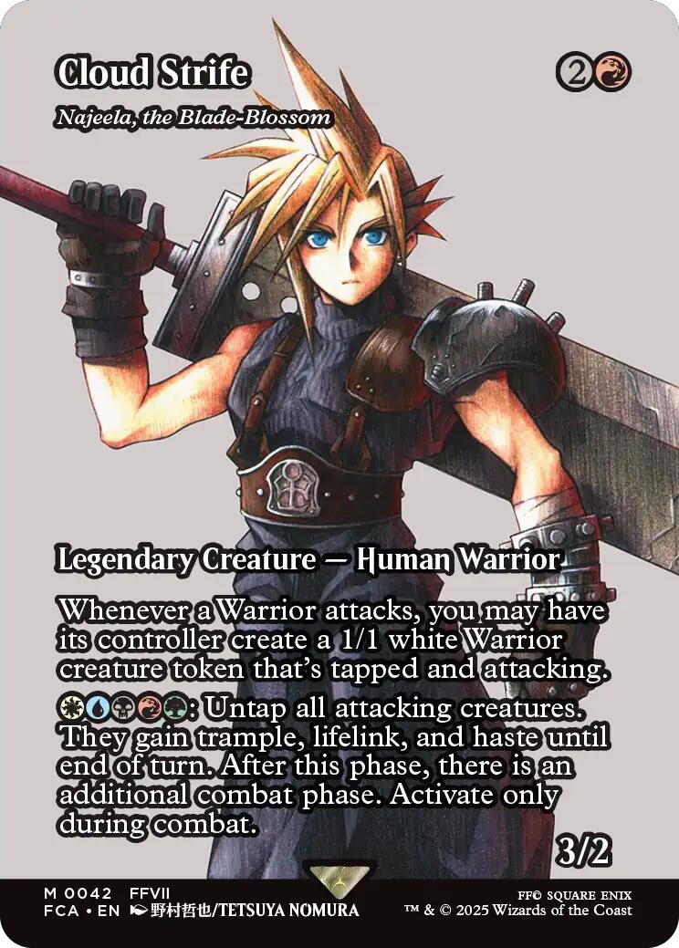 Cloud Strife - Najeela, the Blade-Blossom (Showcase) [FINAL FANTASY : Through the Ages] | Card Citadel