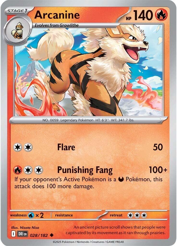 Arcanine (028/182) [Scarlet & Violet: Destined Rivals] | Card Citadel