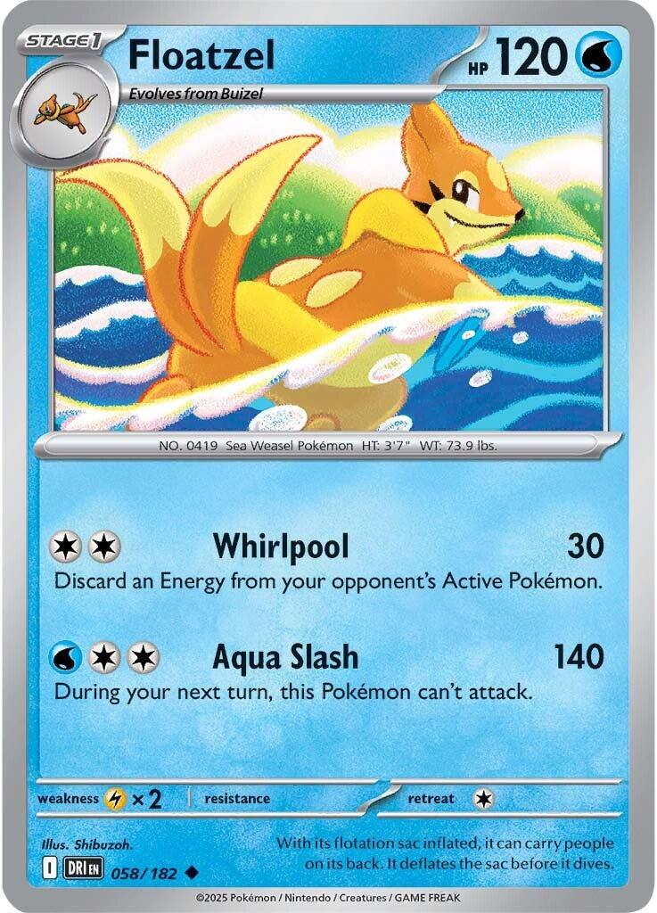Floatzel (058/182) [Scarlet & Violet: Destined Rivals] | Card Citadel