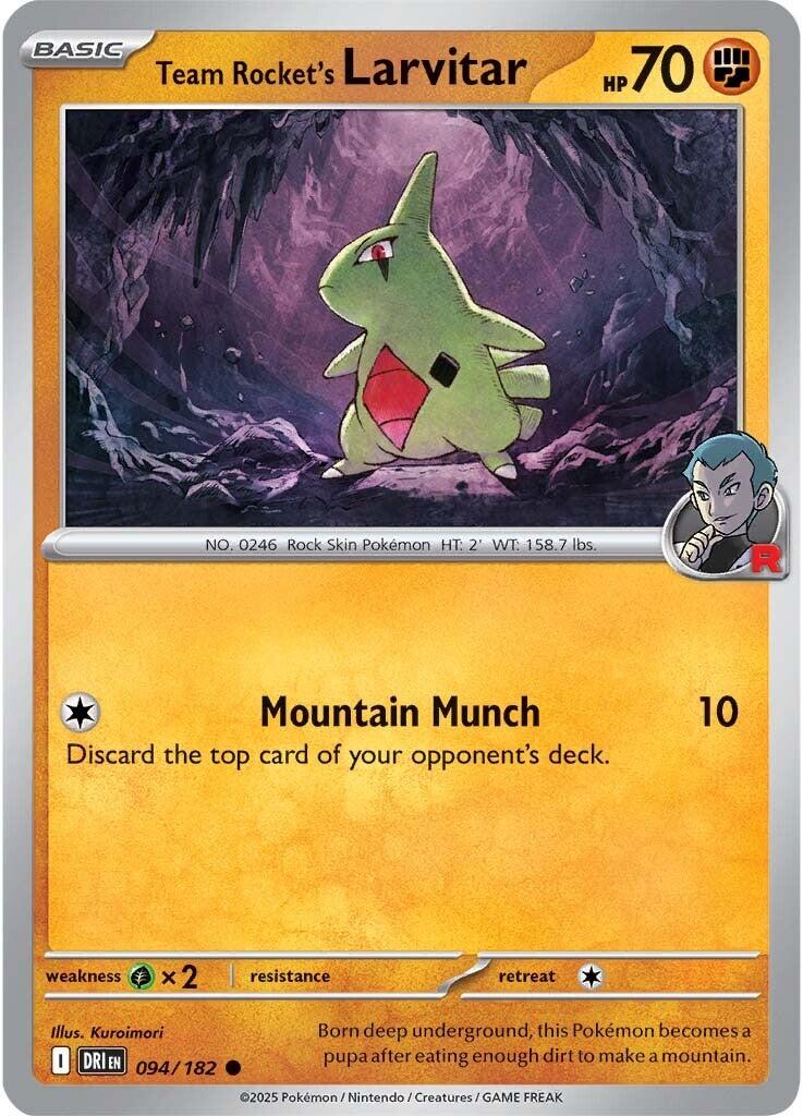 Team Rocket's Larvitar (094/182) [Scarlet & Violet: Destined Rivals] | Card Citadel
