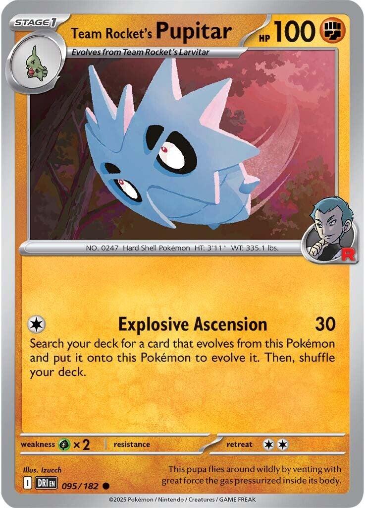 Team Rocket's Pupitar (095/182) [Scarlet & Violet: Destined Rivals] | Card Citadel