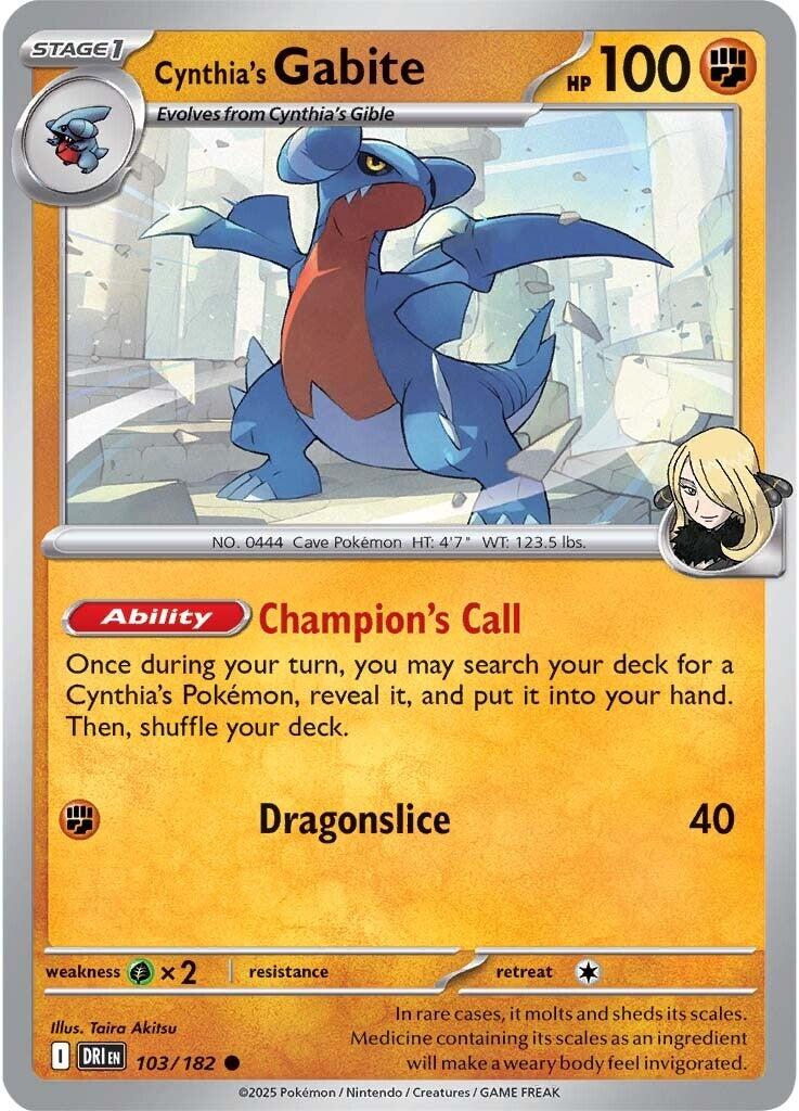 Cynthia's Gabite (103/182) [Scarlet & Violet: Destined Rivals] | Card Citadel