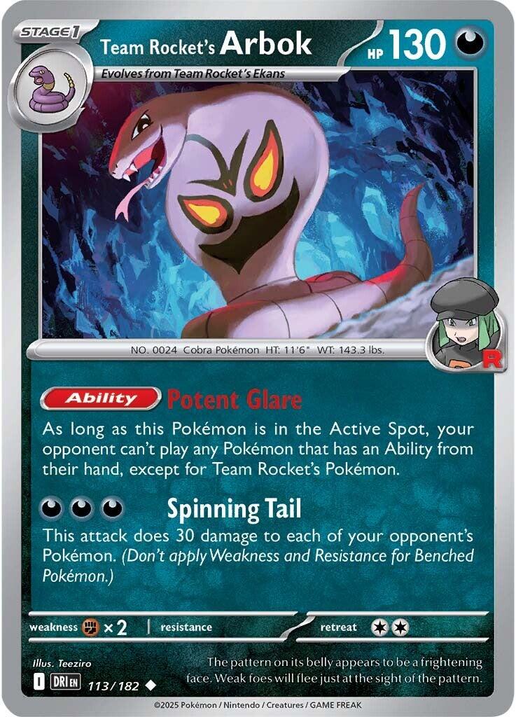 Team Rocket's Arbok (113/182) [Scarlet & Violet: Destined Rivals] | Card Citadel