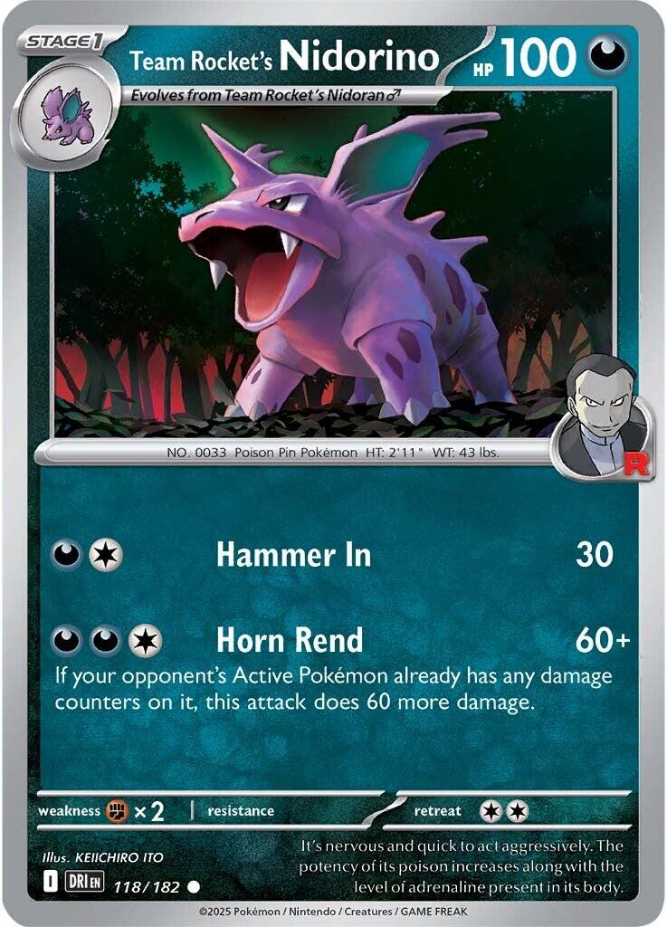 Team Rocket's Nidorino (118/182) [Scarlet & Violet: Destined Rivals] | Card Citadel
