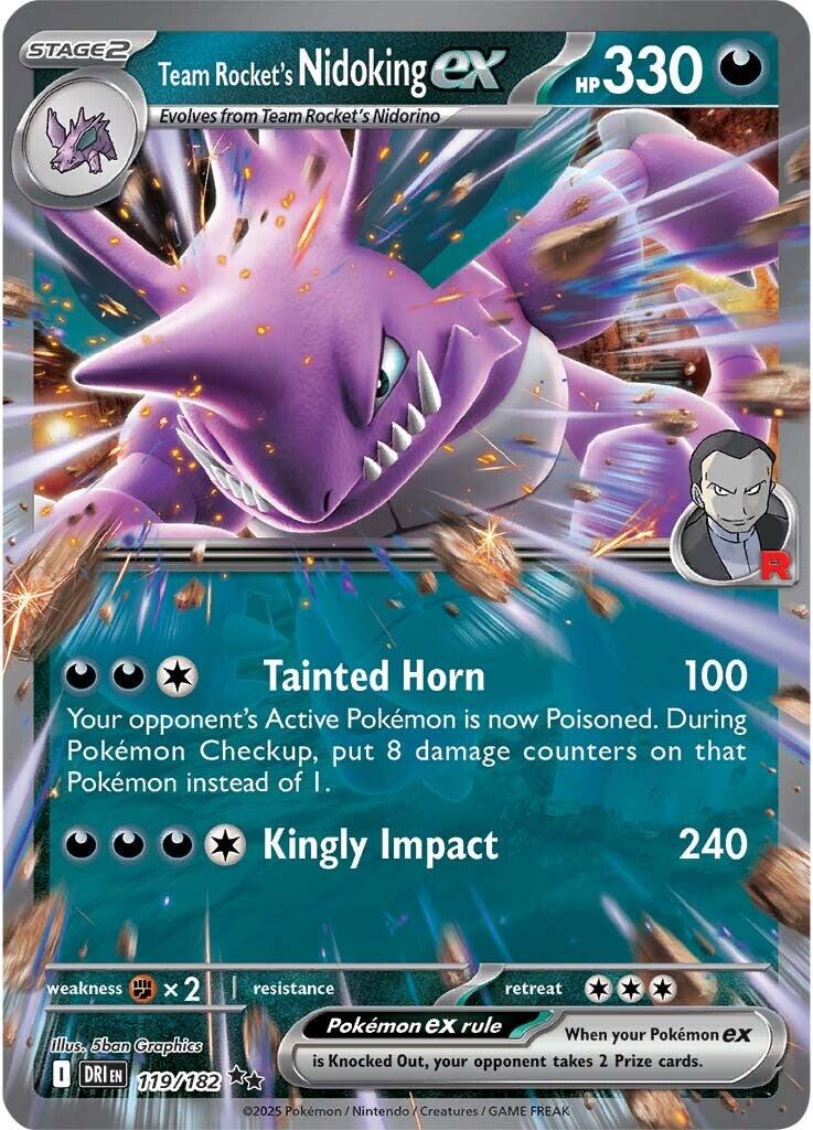 Team Rocket's Nidoking ex (119/182) [Scarlet & Violet: Destined Rivals] | Card Citadel