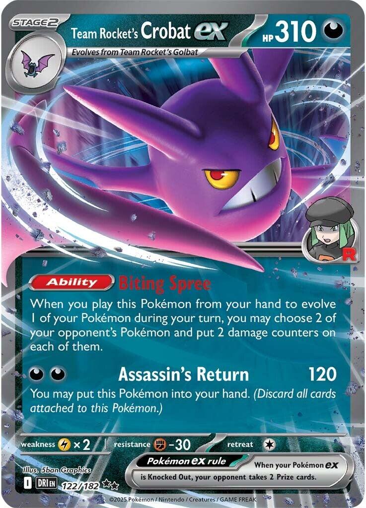 Team Rocket's Crobat ex (122/182) [Scarlet & Violet: Destined Rivals] | Card Citadel