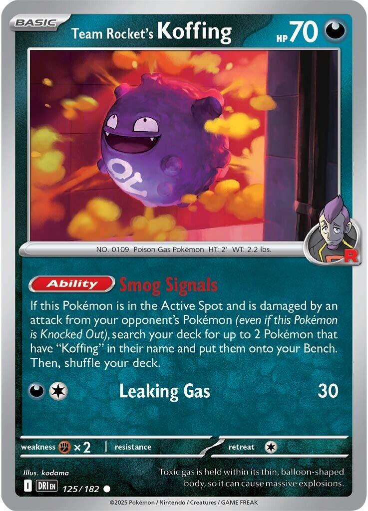 Team Rocket's Koffing (125/182) [Scarlet & Violet: Destined Rivals] | Card Citadel