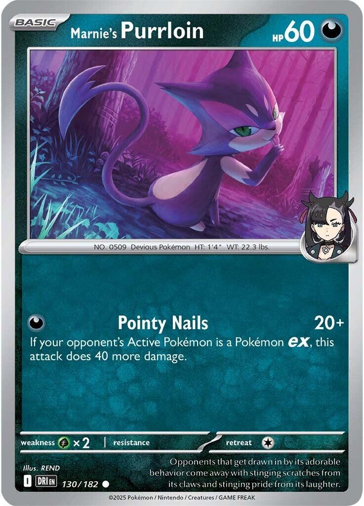 Marnie's Purrloin (130/182) [Scarlet & Violet: Destined Rivals] | Card Citadel