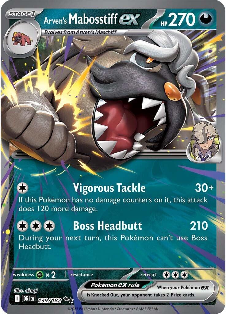 Arven's Mabosstiff ex (139/182) [Scarlet & Violet: Destined Rivals] | Card Citadel