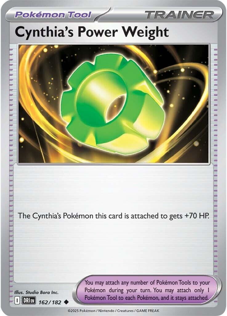 Cynthia's Power Weight (162/182) [Scarlet & Violet: Destined Rivals] | Card Citadel