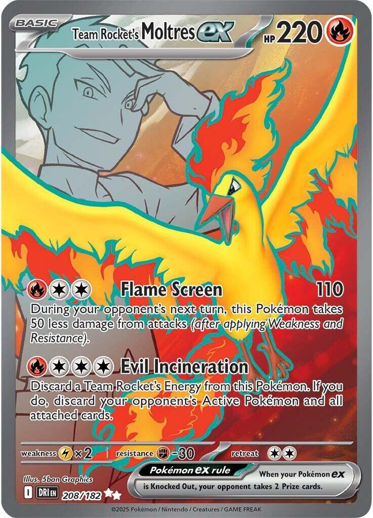 Team Rocket's Moltres ex (208/182) [Scarlet & Violet: Destined Rivals] | Card Citadel