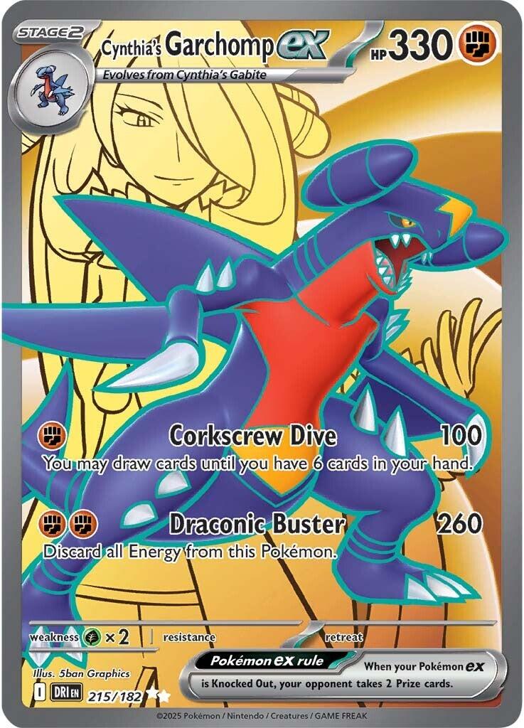 Cynthia's Garchomp ex (215/182) [Scarlet & Violet: Destined Rivals] | Card Citadel