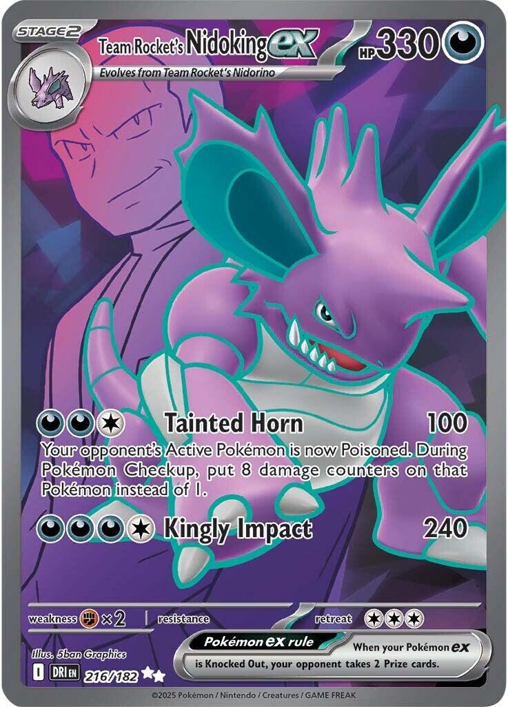 Team Rocket's Nidoking ex (216/182) [Scarlet & Violet: Destined Rivals] | Card Citadel