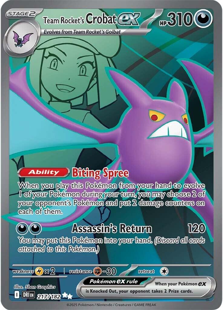 Team Rocket's Crobat ex (217/182) [Scarlet & Violet: Destined Rivals] | Card Citadel