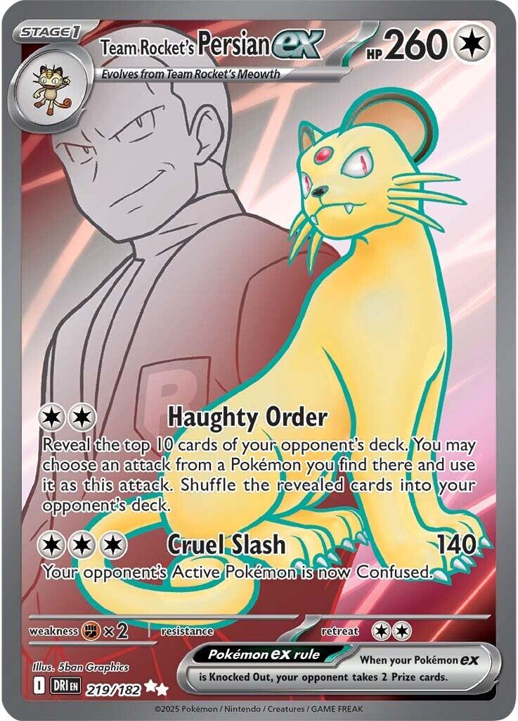 Team Rocket's Persian ex (219/182) [Scarlet & Violet: Destined Rivals] | Card Citadel