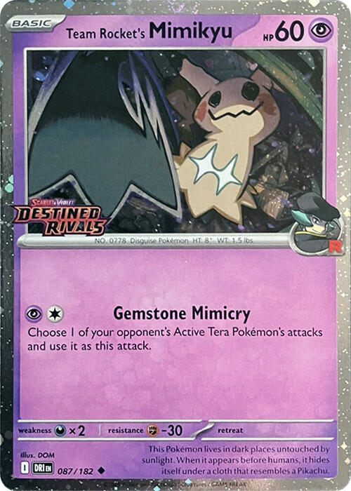 Team Rocket's Mimikyu (087/182) (Destined Rivals Stamp) [Scarlet & Violet: Destined Rivals] | Card Citadel
