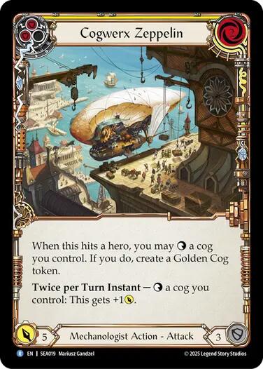 Cogwerx Zeppelin (Yellow) [SEA019] (High Seas)  Rainbow Foil | Card Citadel