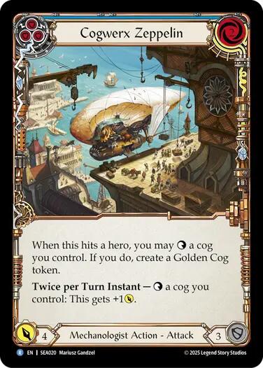 Cogwerx Zeppelin (Blue) [SEA020] (High Seas) | Card Citadel