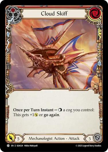 Cloud Skiff (Red) [SEA024] (High Seas)  Rainbow Foil | Card Citadel