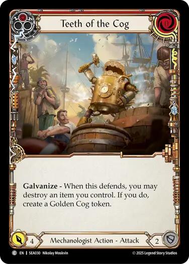 Teeth of the Cog (Red) [SEA030] (High Seas)  Rainbow Foil | Card Citadel