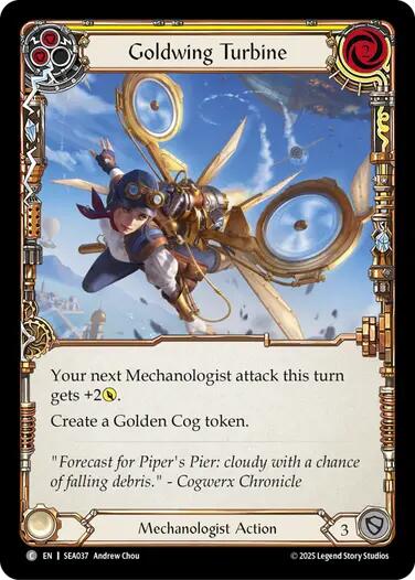 Goldwing Turbine (Yellow) [SEA037] (High Seas)  Rainbow Foil | Card Citadel
