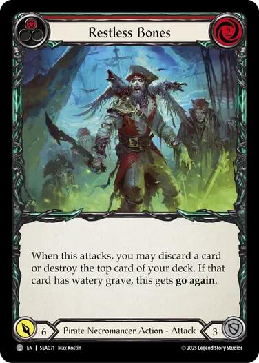Restless Bones (Red) [SEA071] (High Seas)  Rainbow Foil | Card Citadel