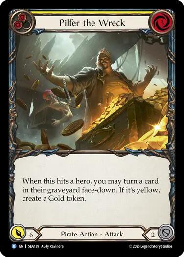 Pilfer the Wreck (Yellow) [SEA139] (High Seas)  Rainbow Foil | Card Citadel