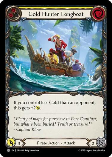 Gold Hunter Longboat [SEA163] (High Seas)  Rainbow Foil | Card Citadel