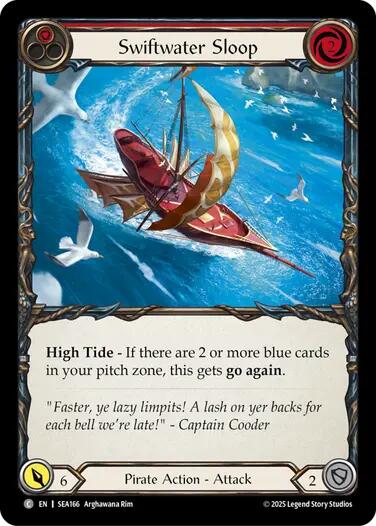 Swiftwater Sloop (Red) [SEA166] (High Seas)  Rainbow Foil | Card Citadel