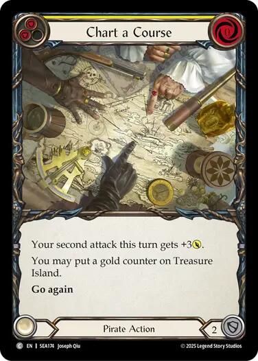 Chart a Course (Yellow) [SEA174] (High Seas)  Rainbow Foil | Card Citadel