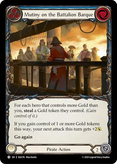 Mutiny on the Battalion Barque [SEA176] (High Seas)  Rainbow Foil | Card Citadel