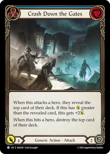 Crash Down the Gates (Blue) [SEA200] (High Seas) | Card Citadel