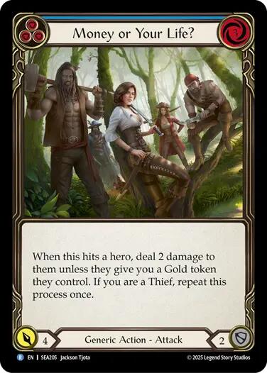 Money or Your Life? (Blue) [SEA205] (High Seas)  Rainbow Foil | Card Citadel