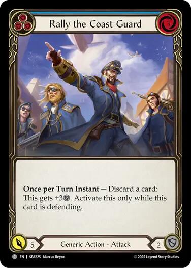 Rally the Coast Guard (Blue) [SEA225] (High Seas)  Rainbow Foil | Card Citadel