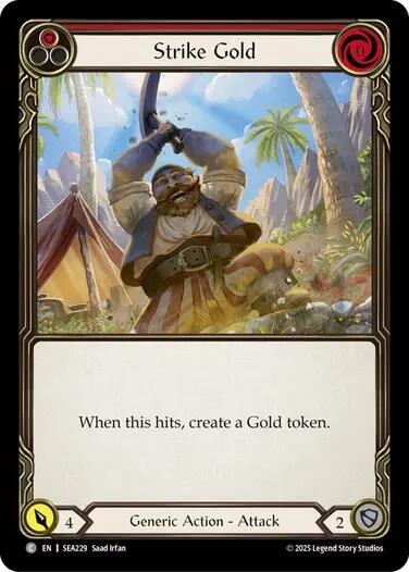 Strike Gold (Red) [SEA229] (High Seas)  Rainbow Foil | Card Citadel