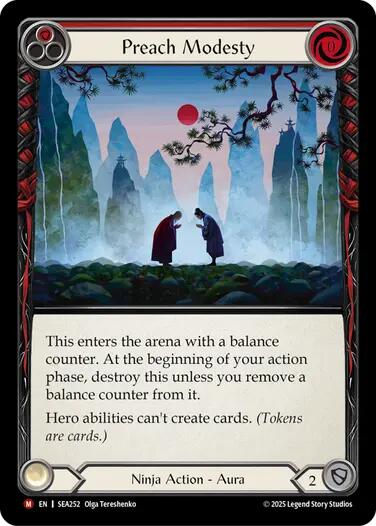 Preach Modesty [SEA252] (High Seas)  Rainbow Foil | Card Citadel