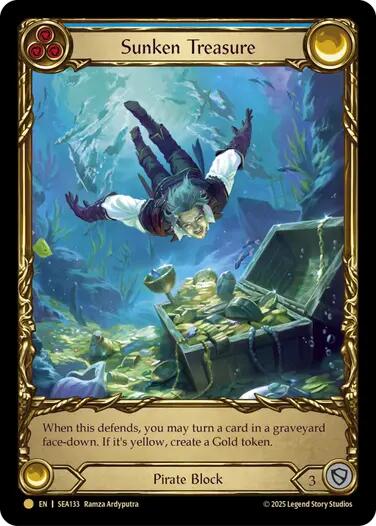 Sunken Treasure [SEA133] (High Seas)  Cold Foil | Card Citadel