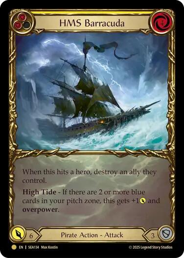 HMS Barracuda (Treasure) [SEA134] (High Seas)  Cold Foil | Card Citadel