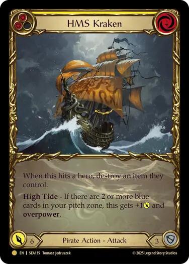 HMS Kraken (Treasure) [SEA135] (High Seas)  Cold Foil | Card Citadel
