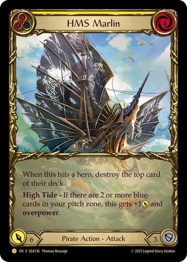 HMS Marlin (Treasure) [SEA136] (High Seas)  Cold Foil | Card Citadel