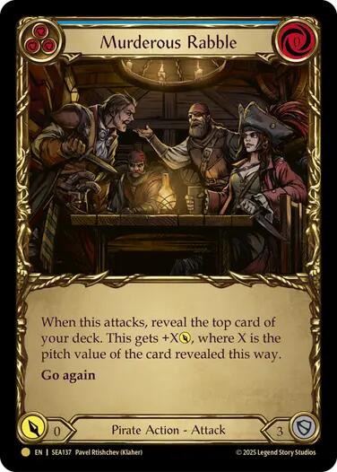 Murderous Rabble (Treasure) [SEA137] (High Seas)  Cold Foil | Card Citadel