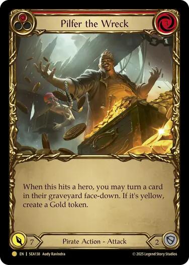 Pilfer the Wreck (Red) (Treasure) [SEA138] (High Seas)  Cold Foil | Card Citadel