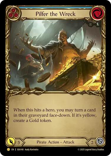 Pilfer the Wreck (Blue) (Treasure) [SEA140] (High Seas)  Cold Foil | Card Citadel