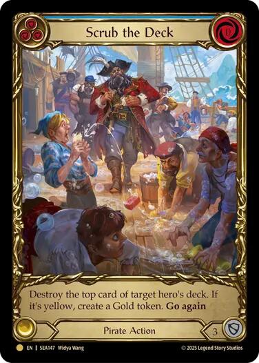 Scrub the Deck (Treasure) [SEA147] (High Seas)  Cold Foil | Card Citadel