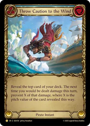 Throw Caution to the Wind (Treasure) [SEA150] (High Seas)  Cold Foil | Card Citadel