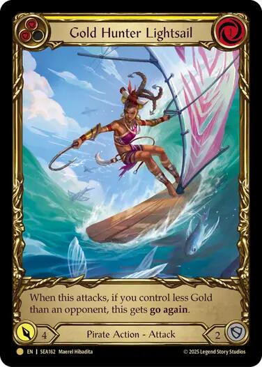 Gold Hunter Lightsail (Treasure) [SEA162] (High Seas)  Cold Foil | Card Citadel