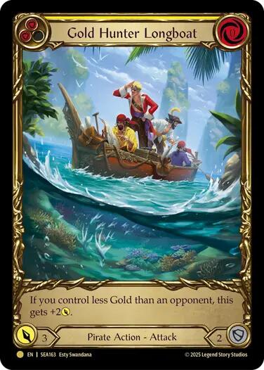 Gold Hunter Longboat (Treasure) [SEA163] (High Seas)  Cold Foil | Card Citadel